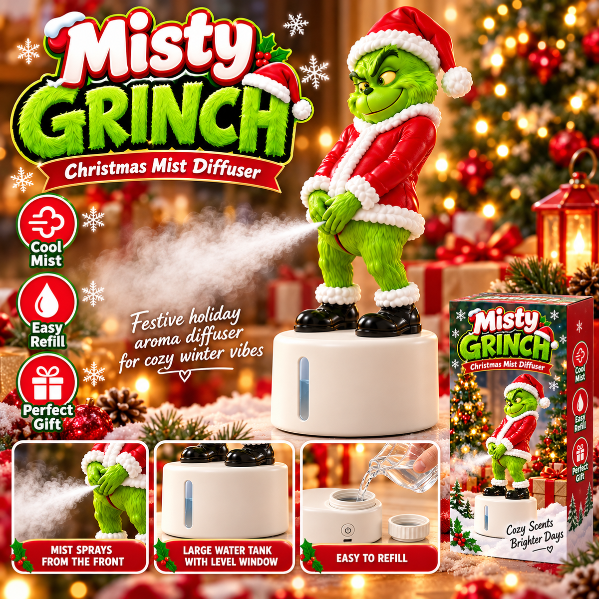 Misty Grinch โ Christmas Mist Diffuser